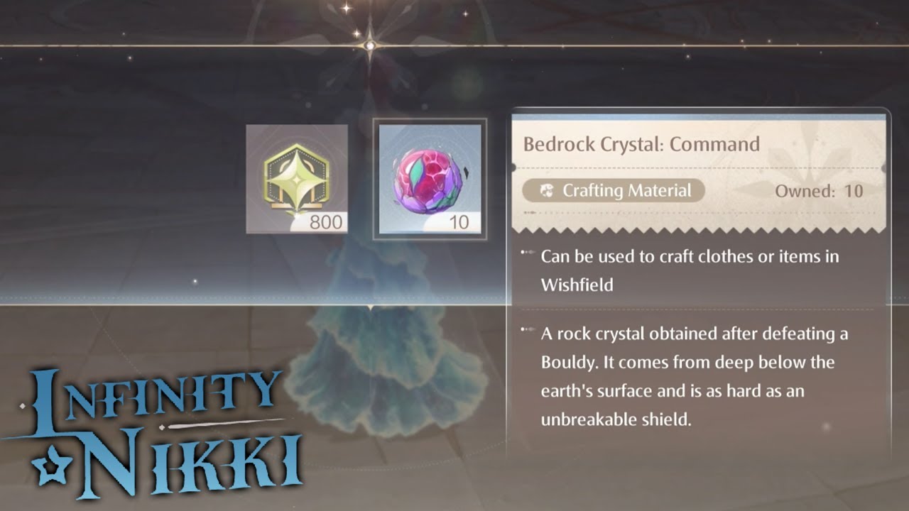 Infinity Nikki Bedrock Crystals